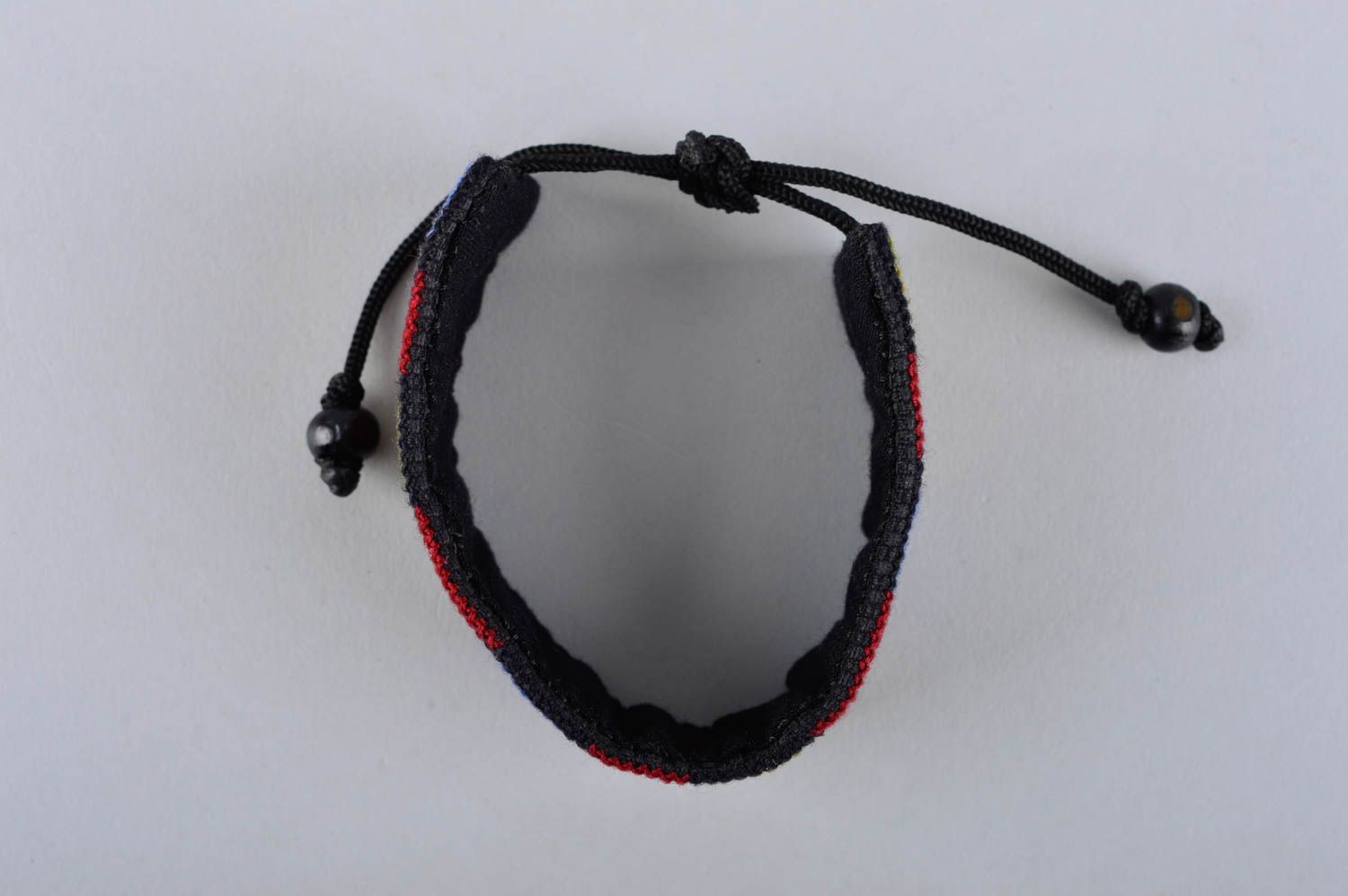 Этнический браслет ручной работы браслет крестиком широкий браслет с вышивкой  фото 3