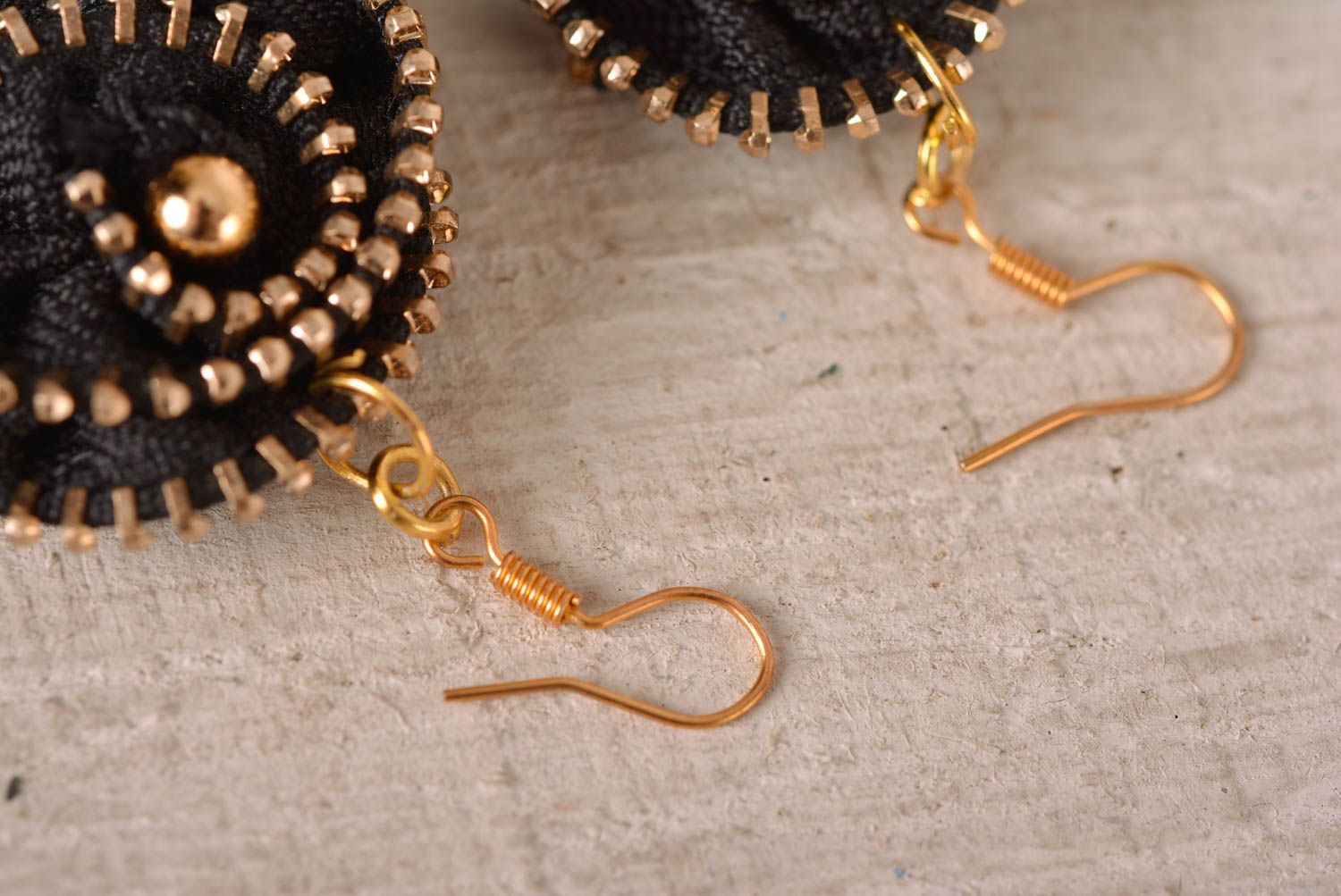 Handmade Schmuck Reißverschluss Ohrringe Accessoire für Frauen Designer Schmuck foto 5
