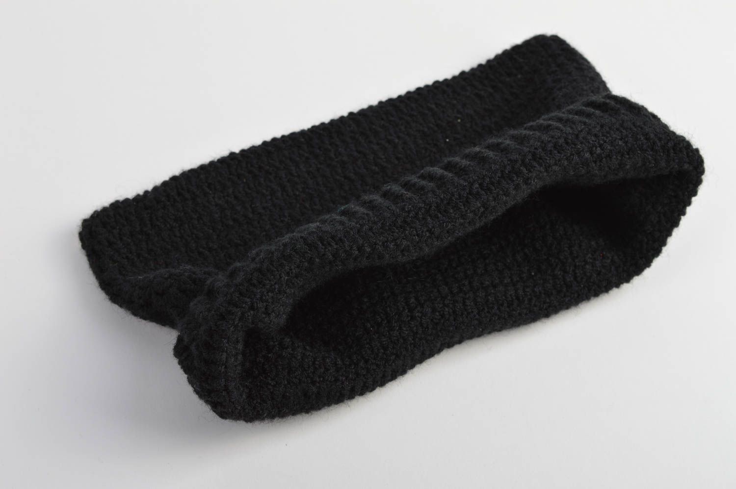 Gorro infantil de algodón negro ropa para niño hecha a mano regalo original foto 5