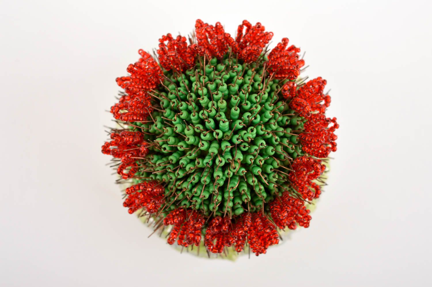 Cactus décoratif Plante artificielle fait main perles rocaille Décor intérieur photo 3