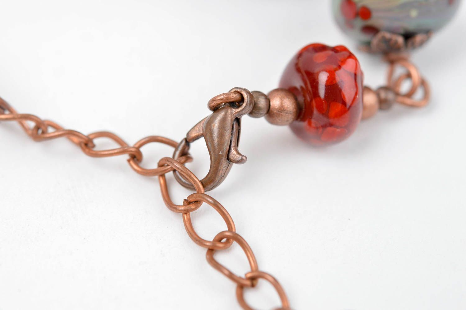 Unusual handmade glass bead bracelet beaded wrist bracelet artisan jewelry photo 4