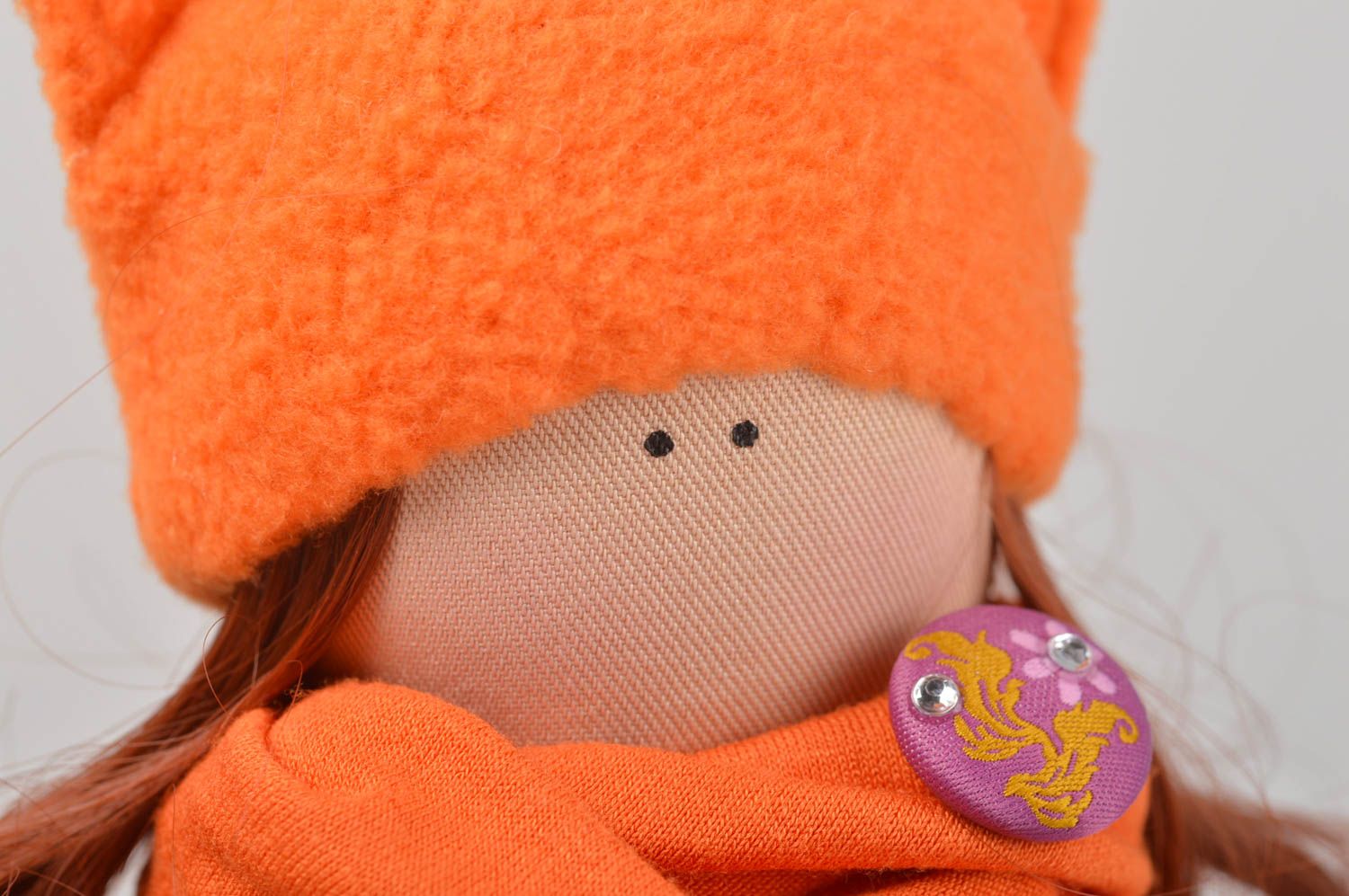 Soft interior decor handmade textile doll beautiful doll children toys photo 4