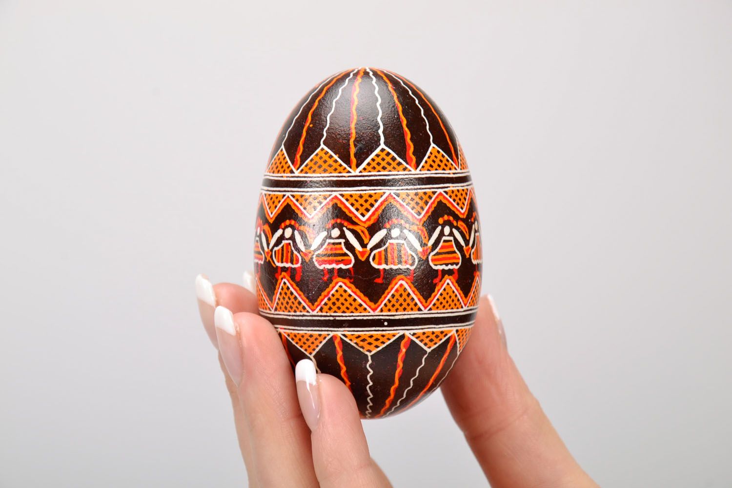 Huevo de Pascua de ganso, pisanka artesanal foto 2