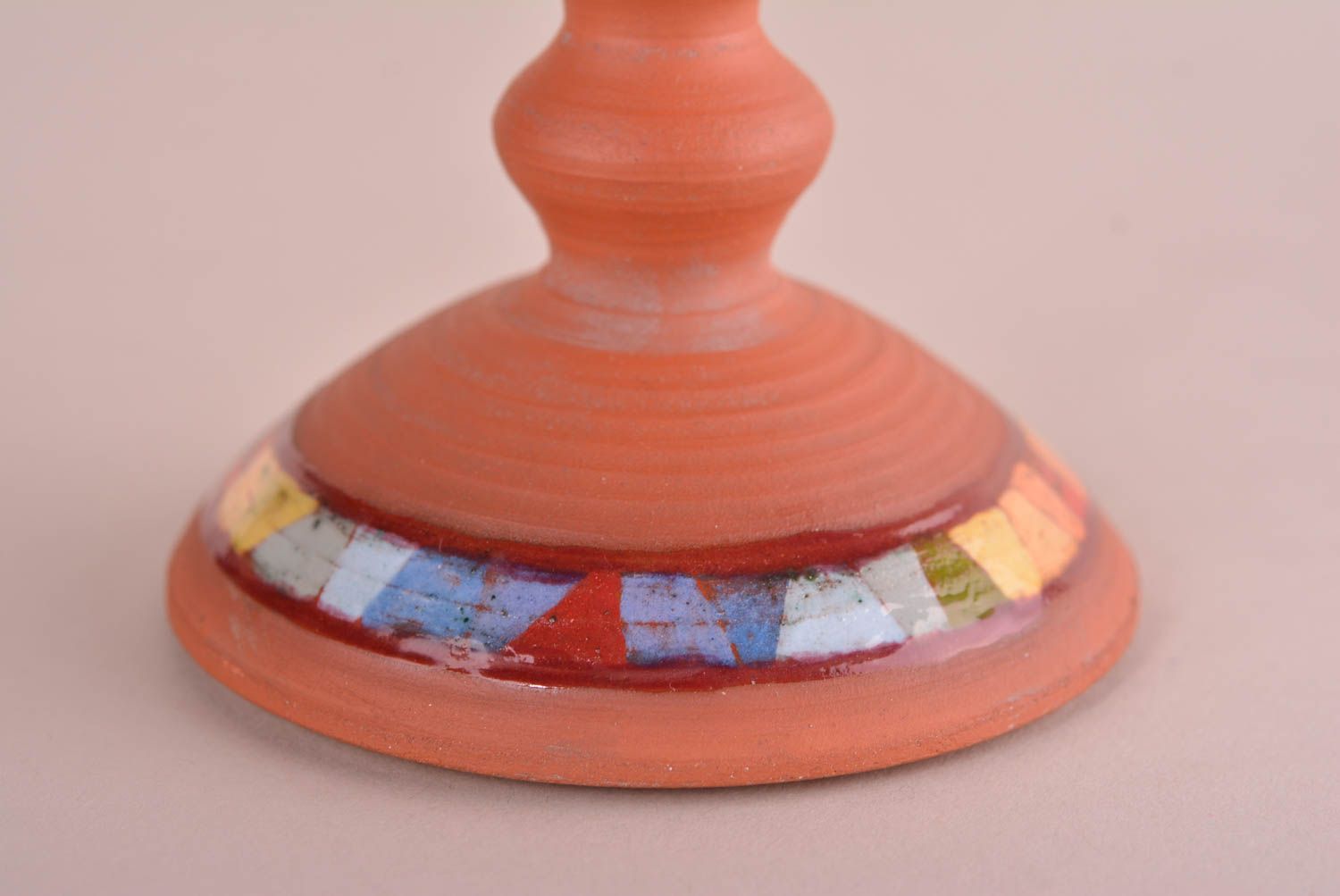 Copa de barro para vino vaso de cerámica artesanal regalo original 400 ml foto 4