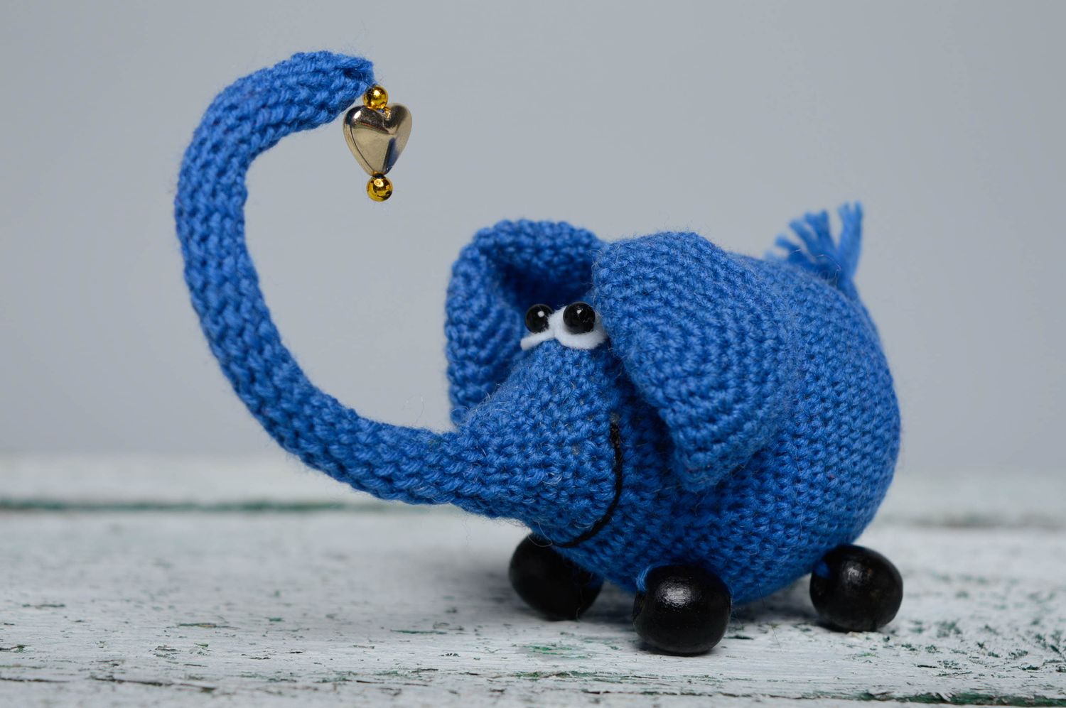 Soft crochet toy Blue Elephant photo 5