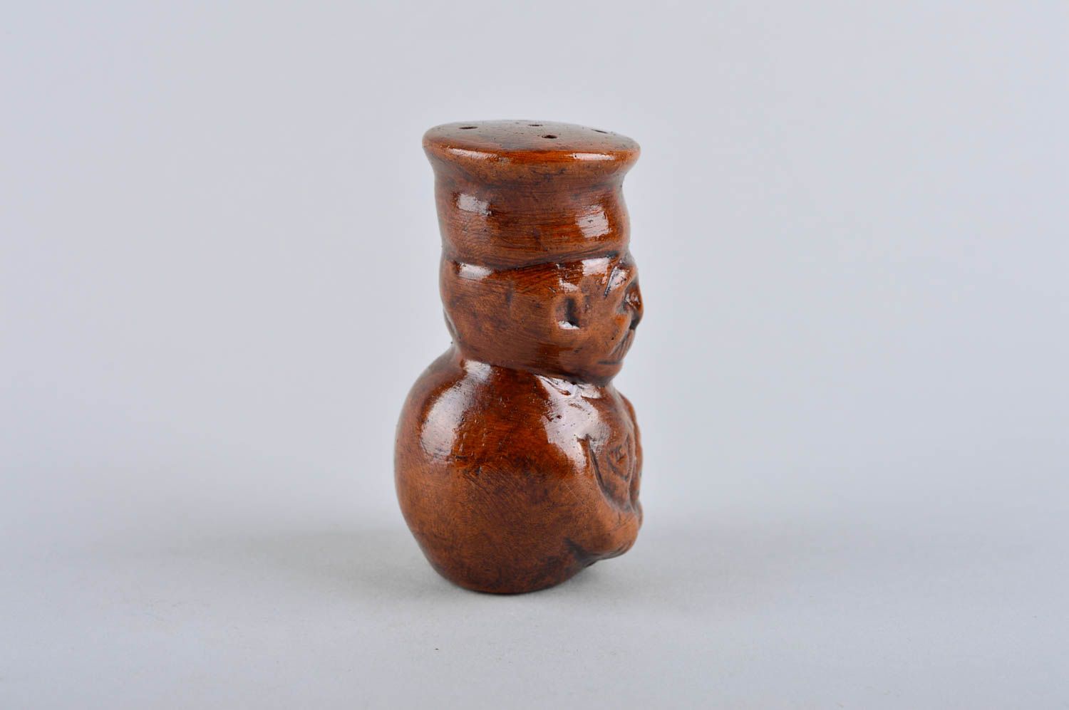 Beautiful handmade ceramic salt cellar salt shaker 100 g pottery works photo 3