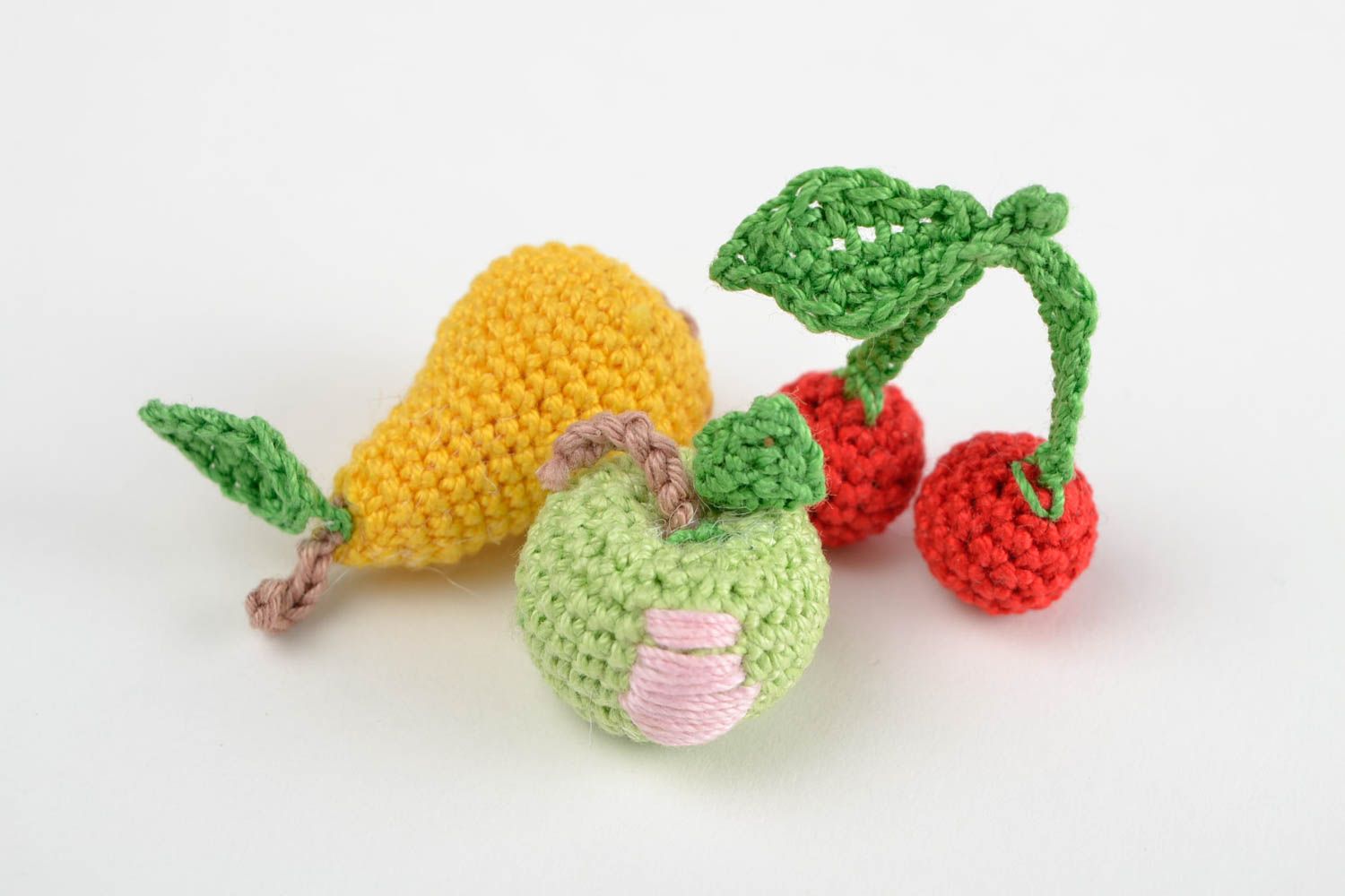 Frutas tejidas a crochet juguetes artesanales regalos originales adorables foto 4