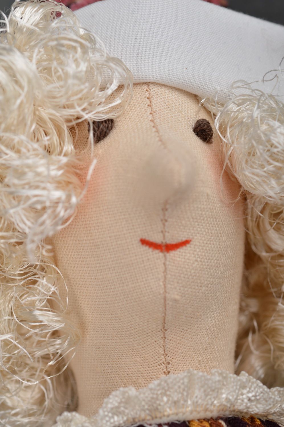Handgemachte künstlerische Puppe aus Stoff originell schön für Haus Hausgeist foto 4