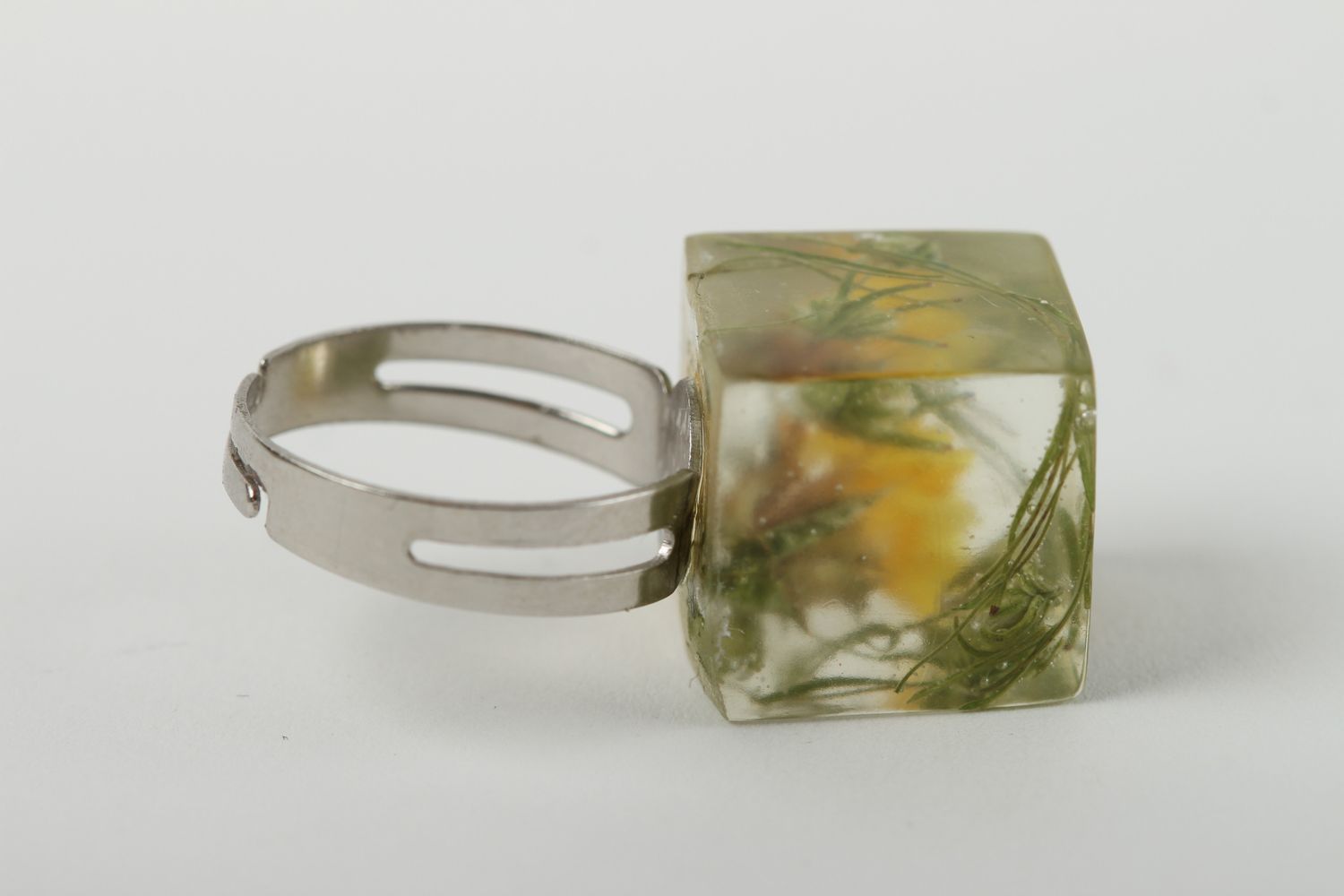 Украшения ручной работы изящный женский браслет и модное кольцо с цветами фото 4