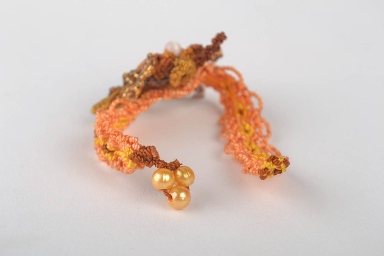 Handmade jewelry set unusual designer accessories cute bracelet and brooch photo 4