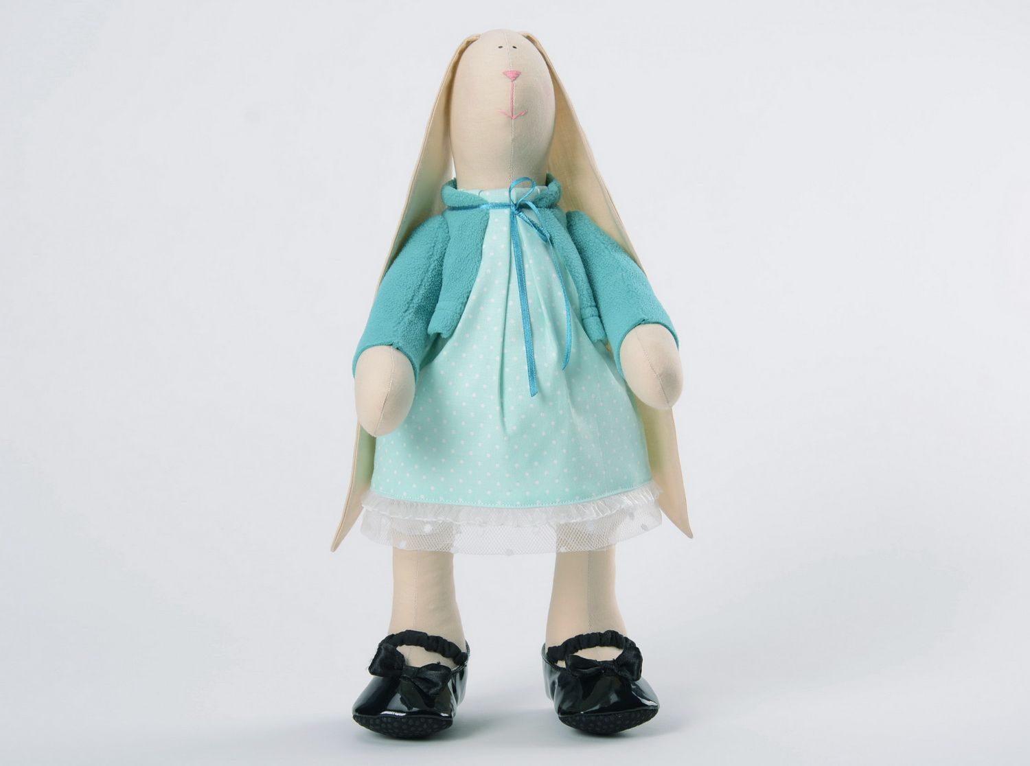 Puppe Häsin im Kleid foto 3