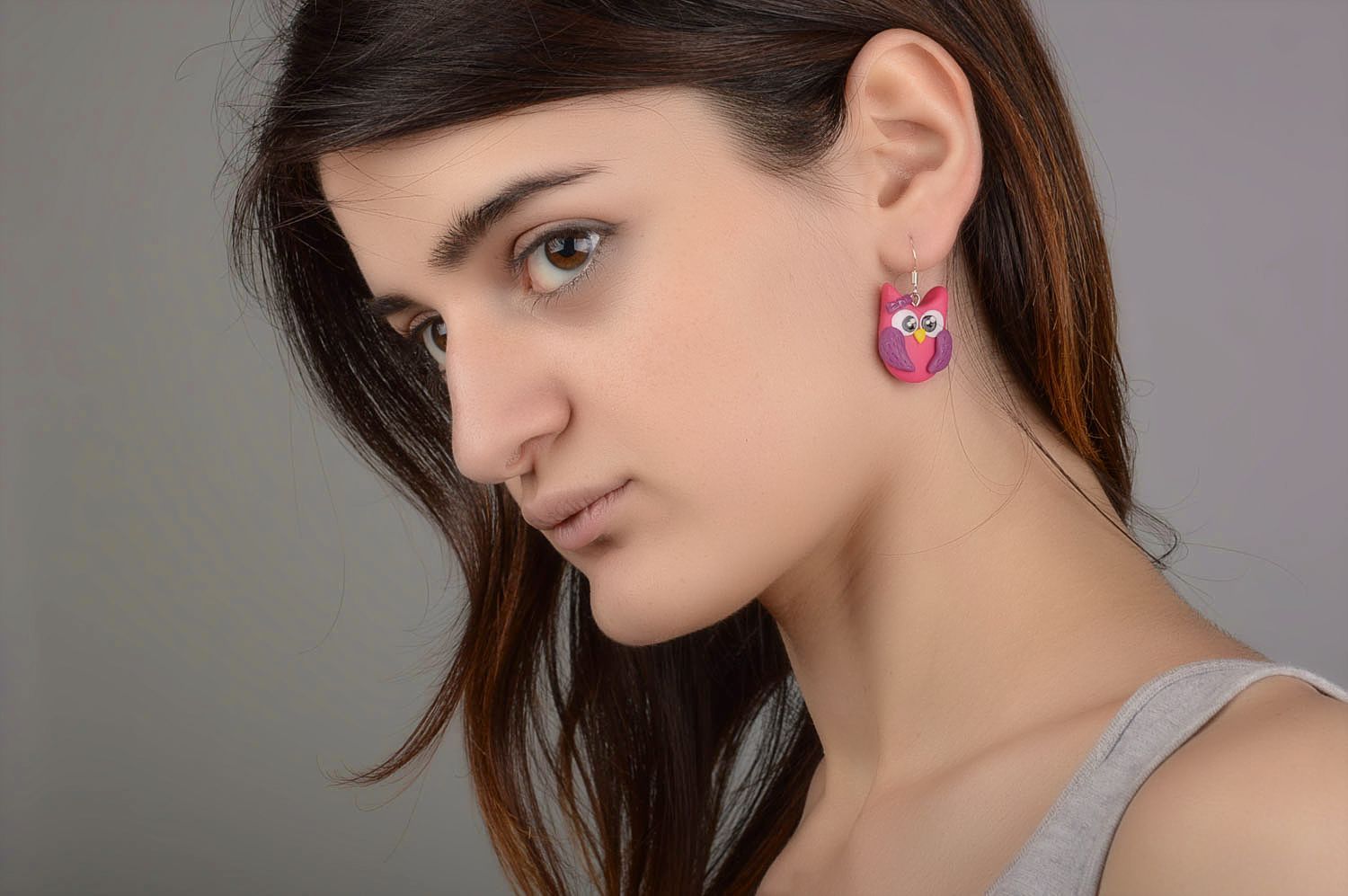 Damen Ohrringe Designer Schmuck Handmade Ohrringe Accessoires für Frauen Eule foto 5