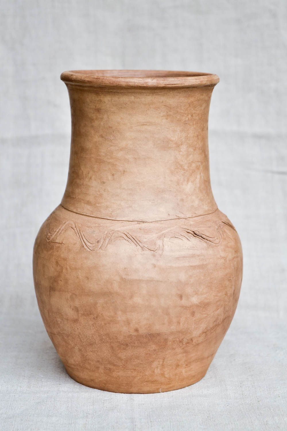 60 oz ceramic white lead-free clay pitcher water jug 2,25  lb photo 4