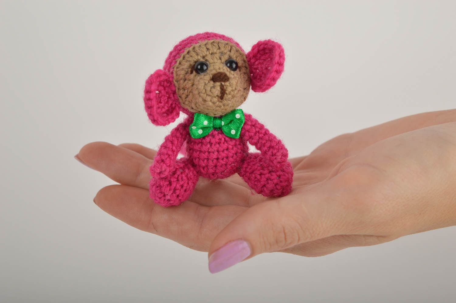 Stoff Spielzeug handgemacht Designer Puppe Häkel Kuscheltier Geschenk für Kind foto 3