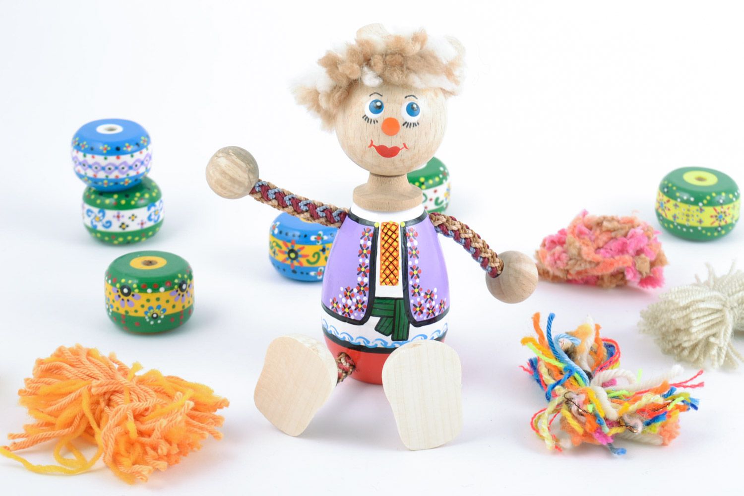 Öko Spielzeug aus Holz künstlerisch handmade Junge Geschenk für Kinder foto 1