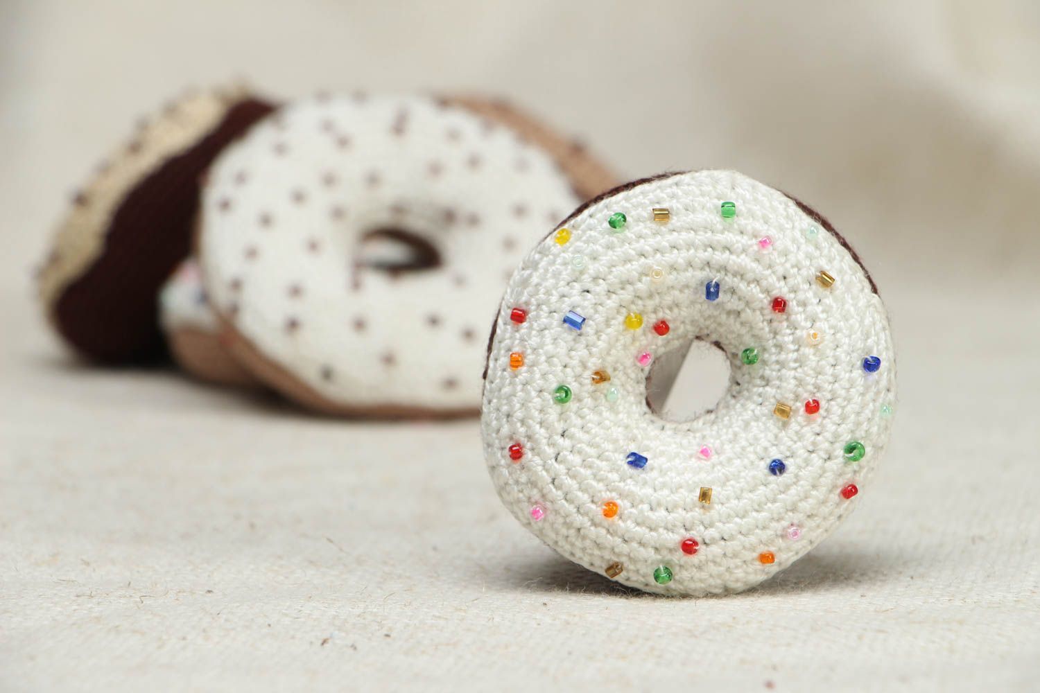 Soft crochet toy Donut photo 1