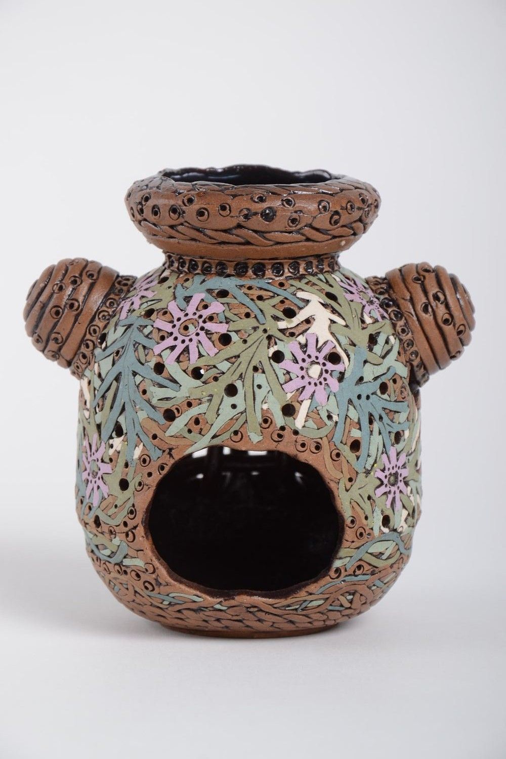 Difusor de aroma artesanal inusual portavelas de cerámica regalo original foto 5