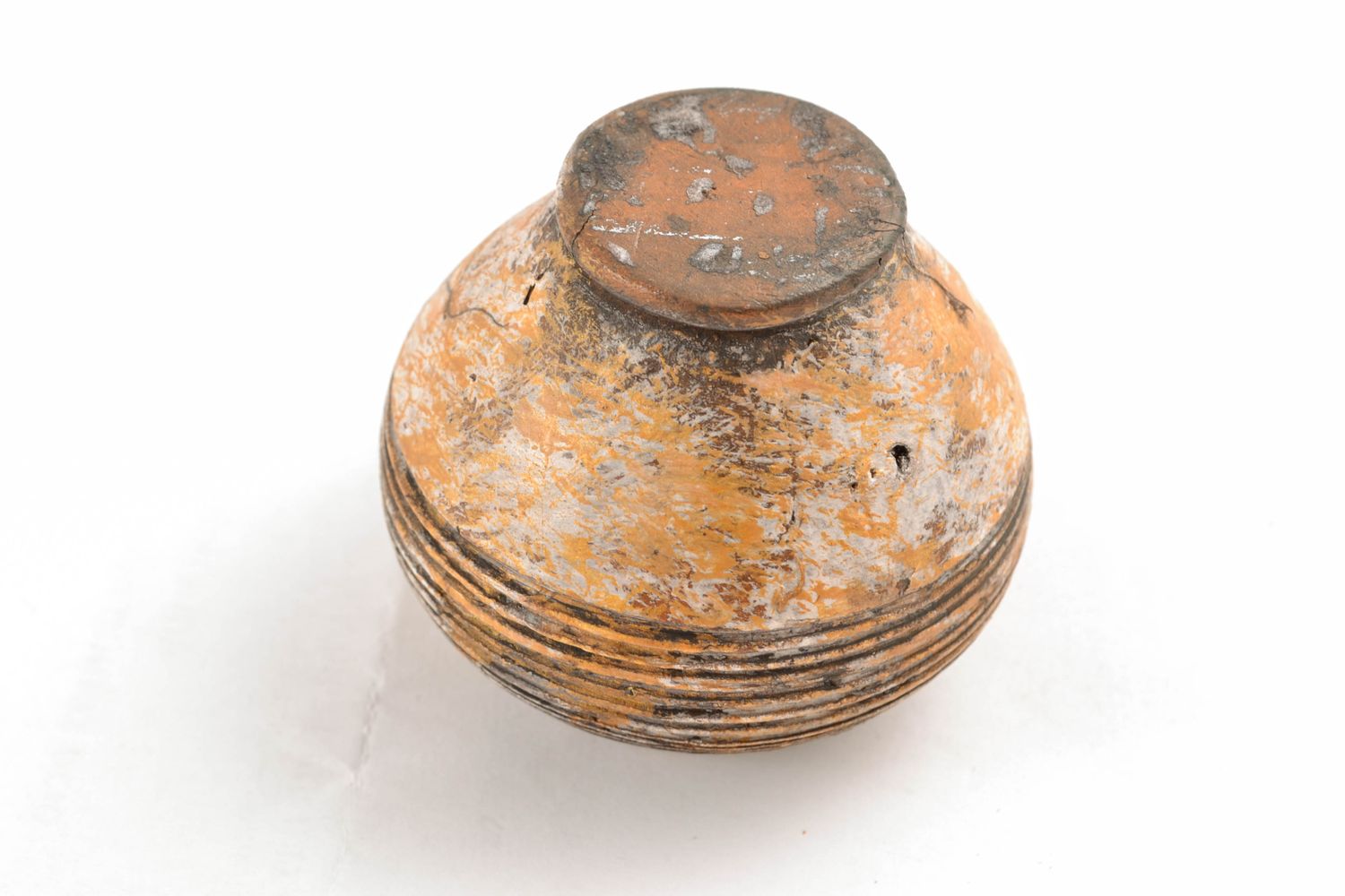 Маленькая керамическая вазочка под старину фото 4