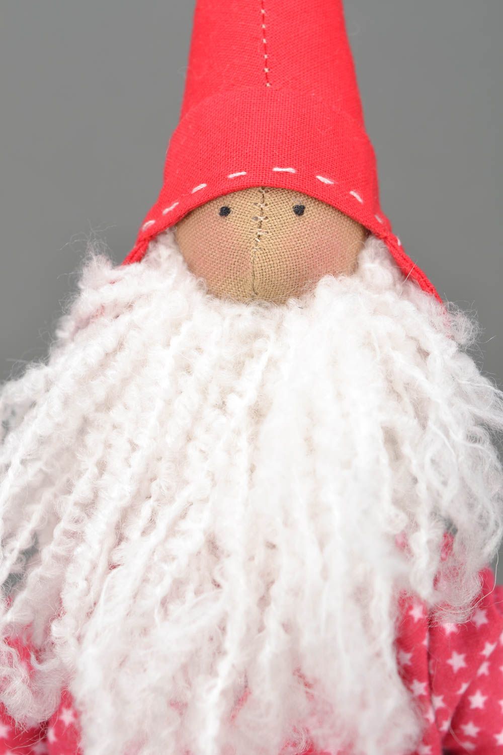 Künstlerische Puppe Weihnachtsmann aus Textil foto 4