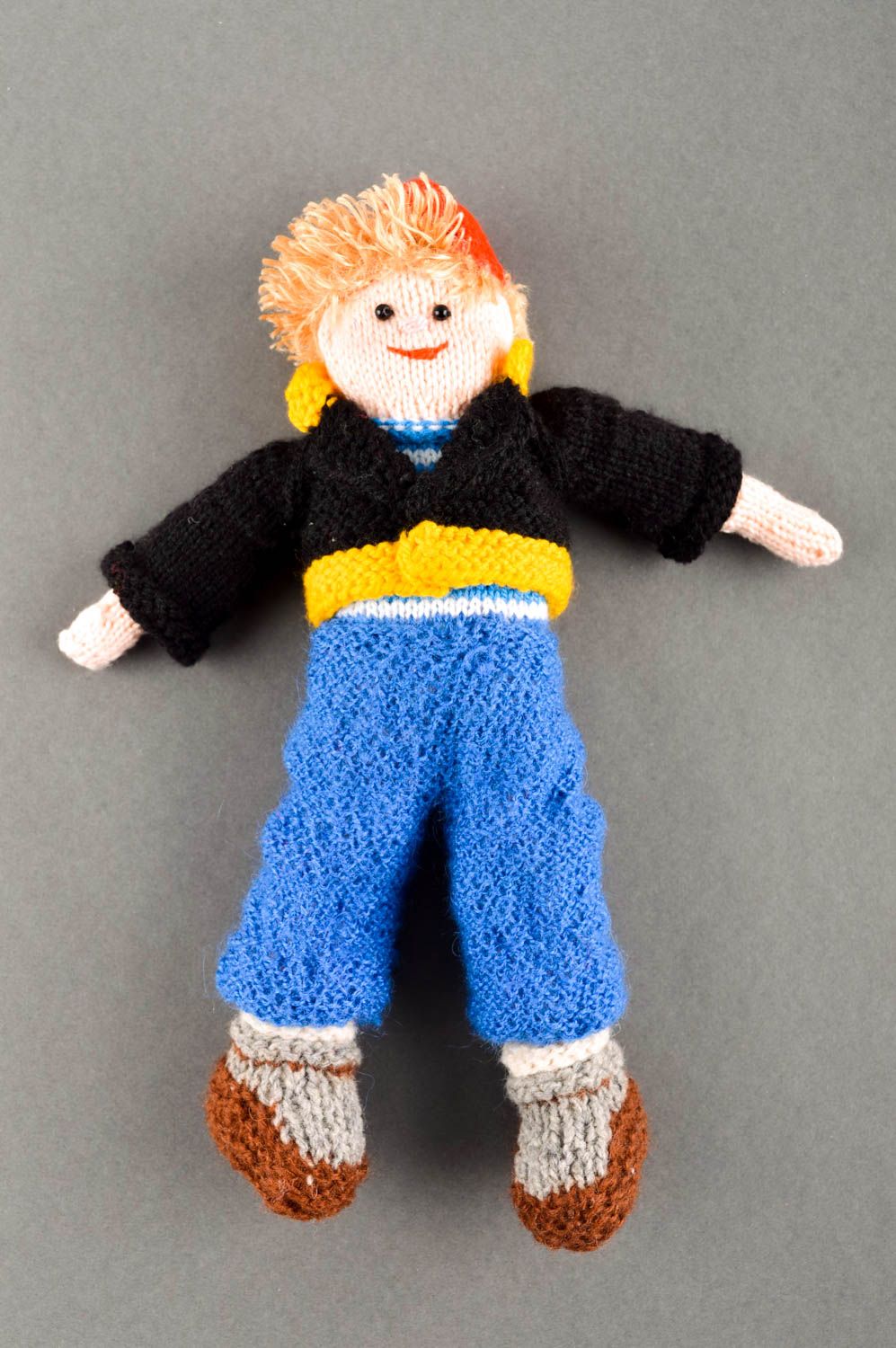 Jouet tricoté Peluche faite main Cadeau enfant design unique formidable photo 1