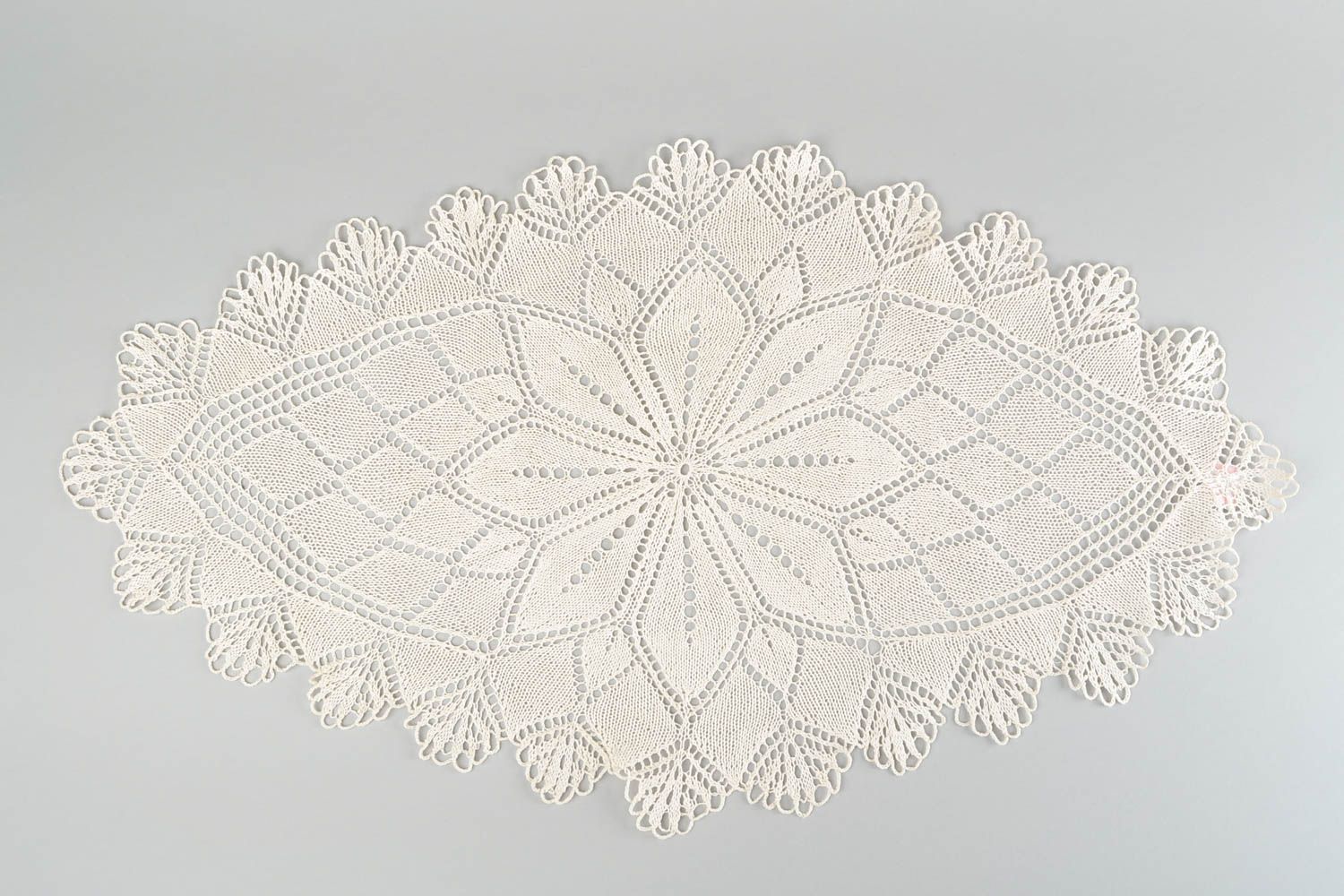 Handmade knitted napkin decorative lace napkin for coffee table interior ideas photo 3