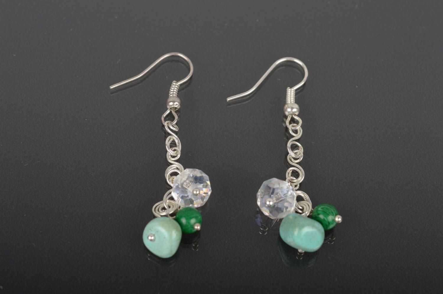 Beautiful handmade beaded earrings stone earrings fashion accessories photo 1
