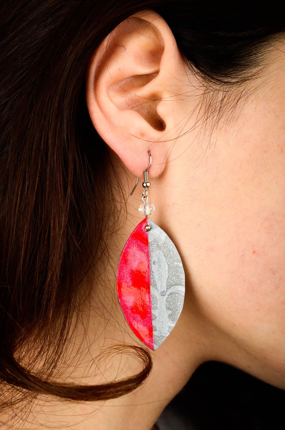 Handmade jewellery plastic earrings cute earrings fashion accessories  photo 2