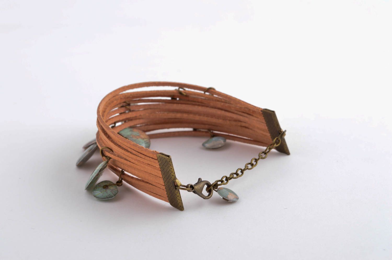 Handmade elegant cute bracelet wide designer bracelet stylish wrist jewelry photo 4