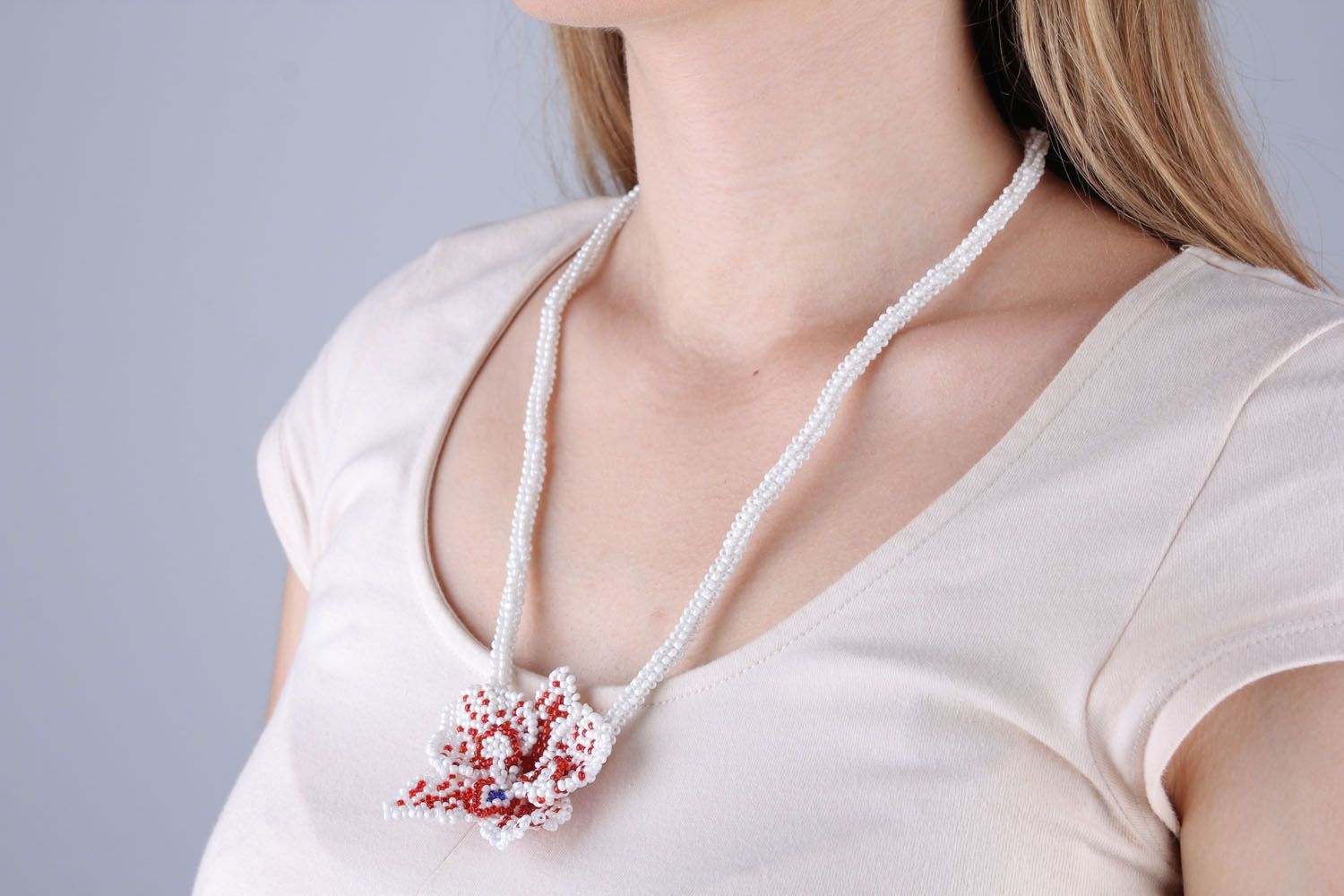 Collana di perline fatta a mano originale di moda bigiotteria da donna foto 5