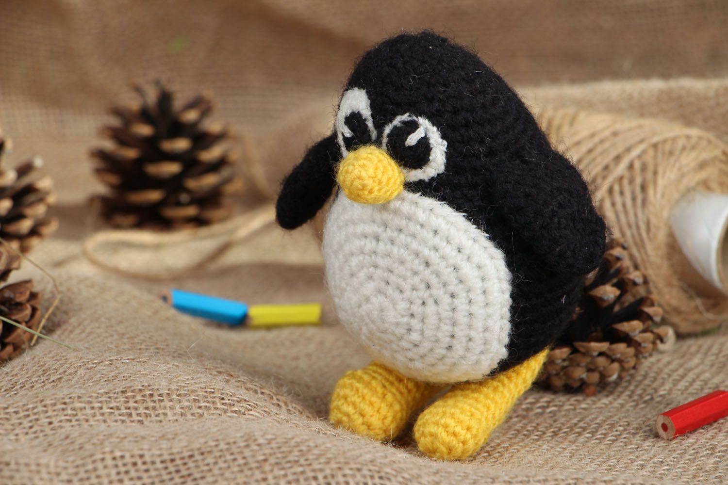 Soft crochet toy Penguin photo 5