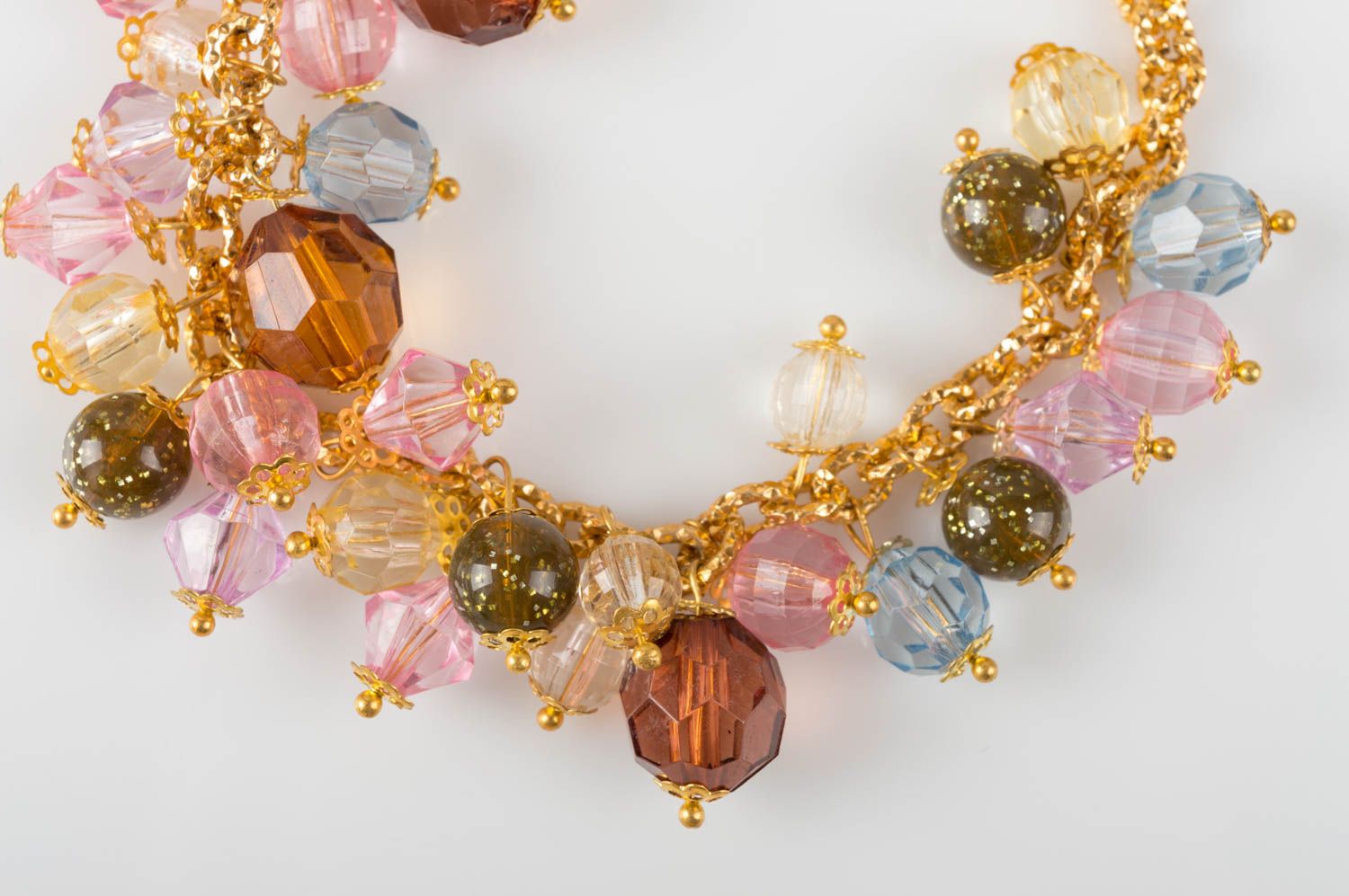 Crystal plastic beads charm bracelet for girls photo 3