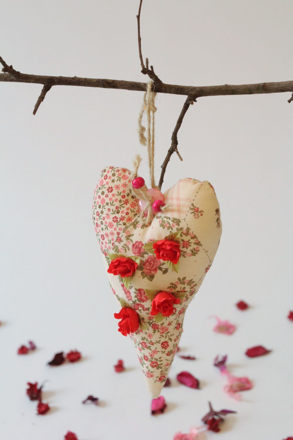 Soft interior decoration Heart with Roses photo 5