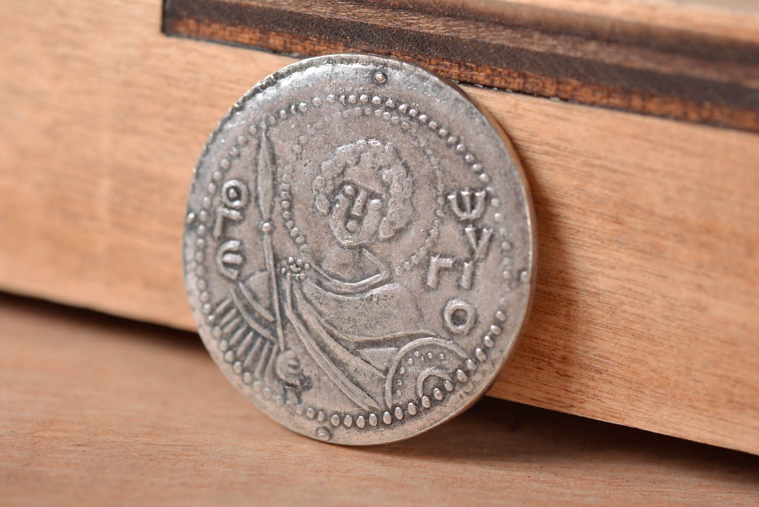 Moneda de latón artesanal elemento decorativo para coleccionar regalo original foto 1