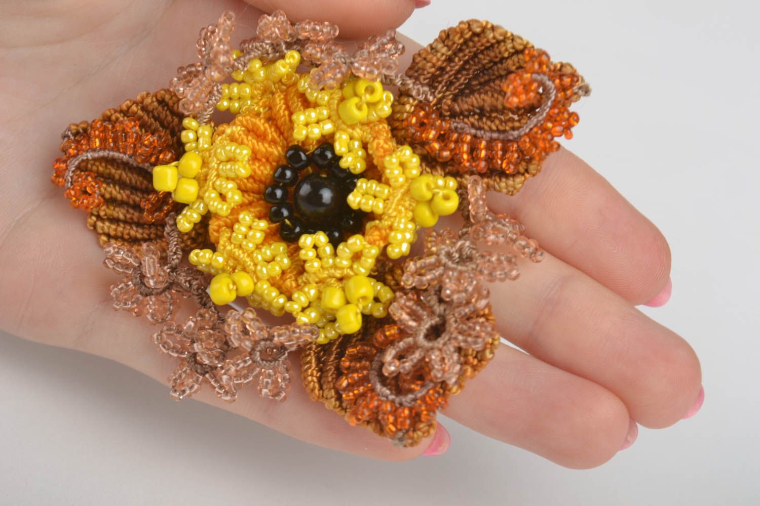 Handmade brooch designer brooch flower brooch handmade jewelry unusual gift photo 5