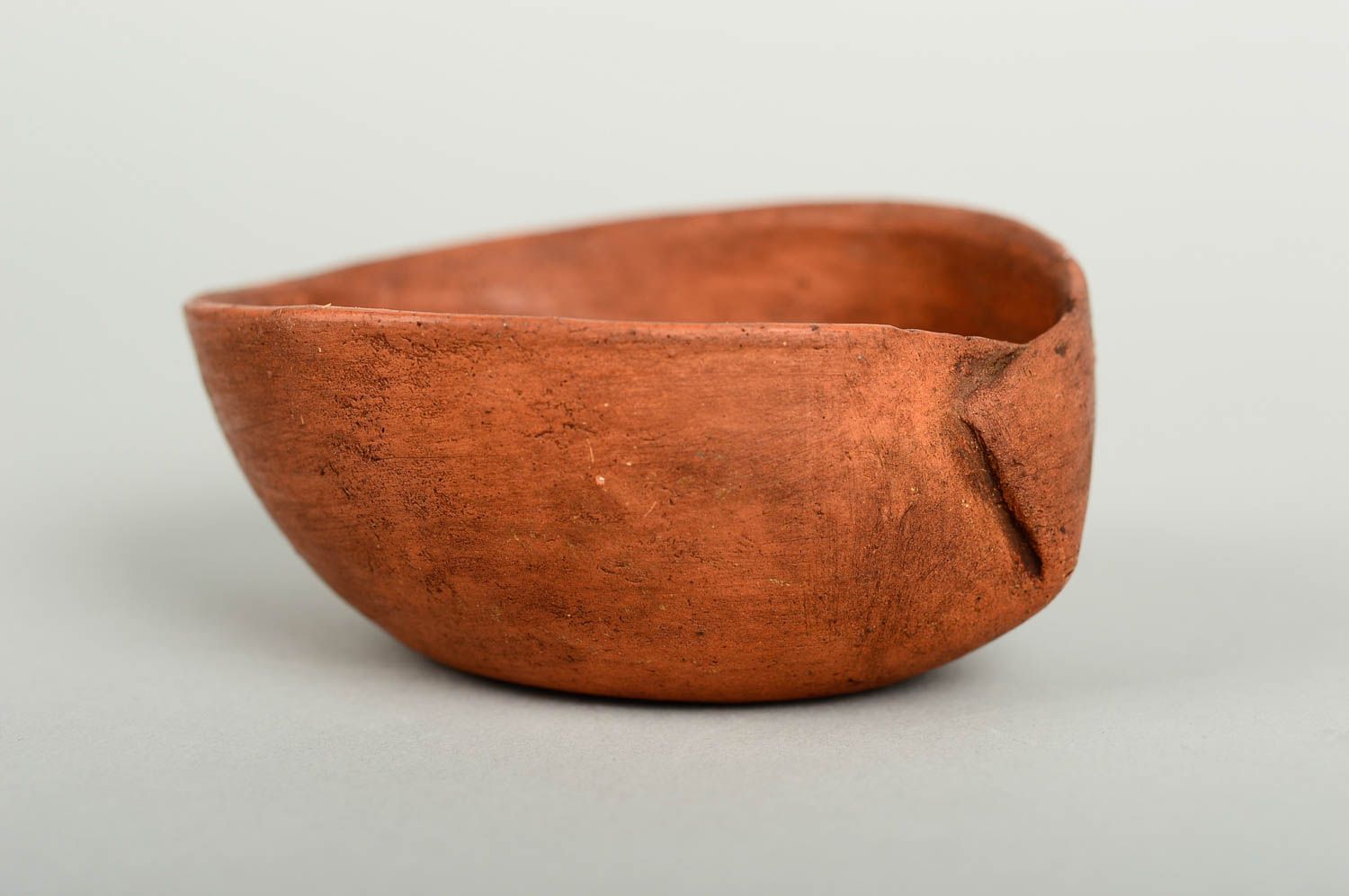 Посуда ручной работы керамическая миска глубокая глиняная посуда коричневая фото 3