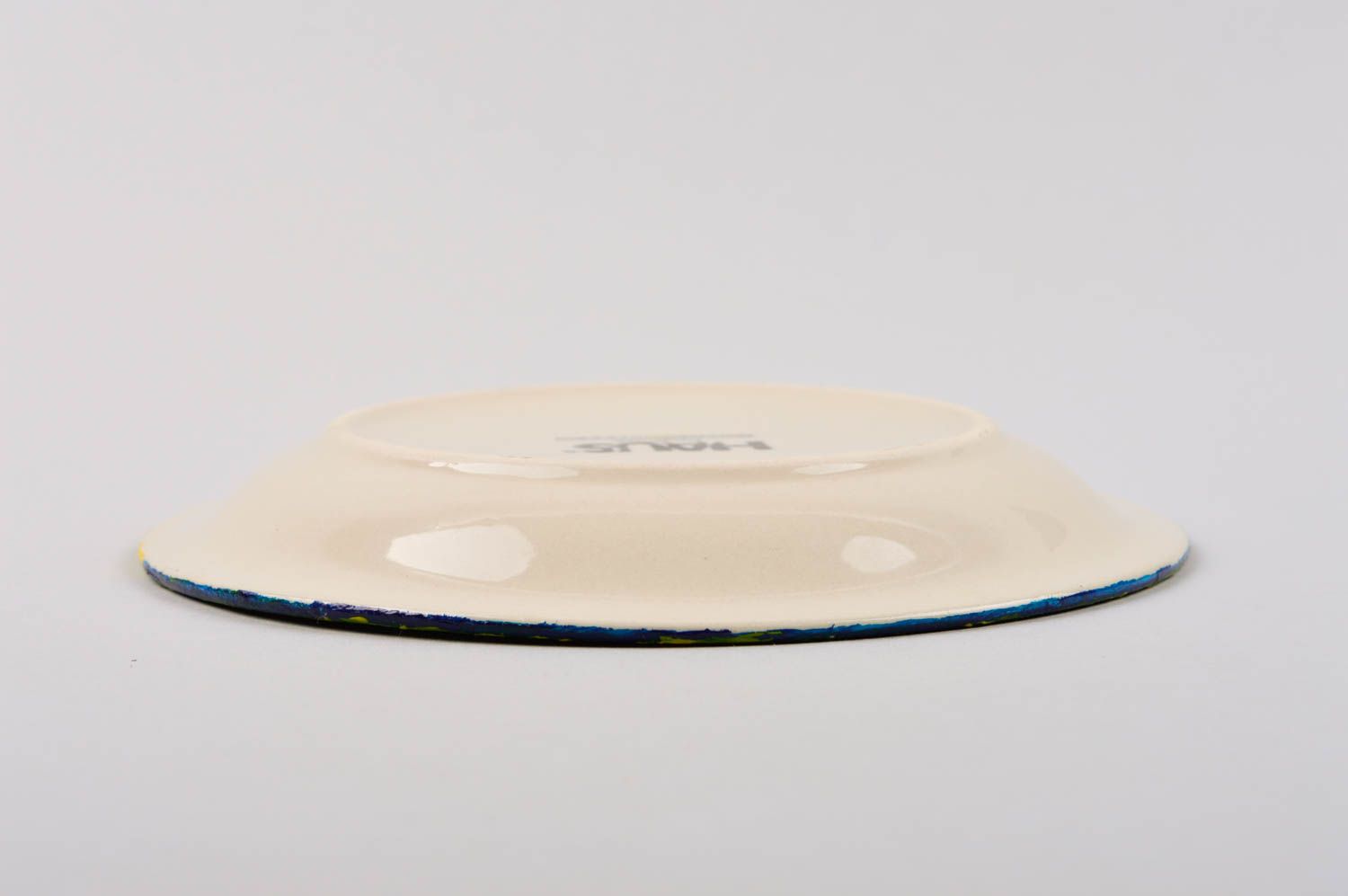 Глиняная посуда ручной работы керамическая тарелка для декора расписная тарелка фото 5