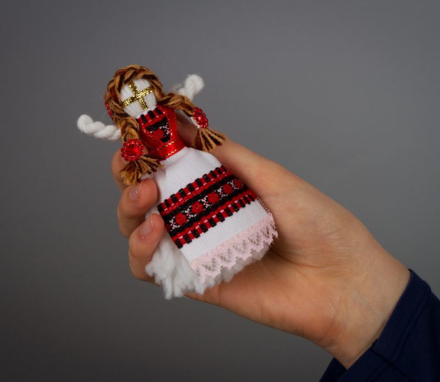 Magnete fatto a mano Bambola talismano etnica Decorazioni di frigorifero
 foto 1