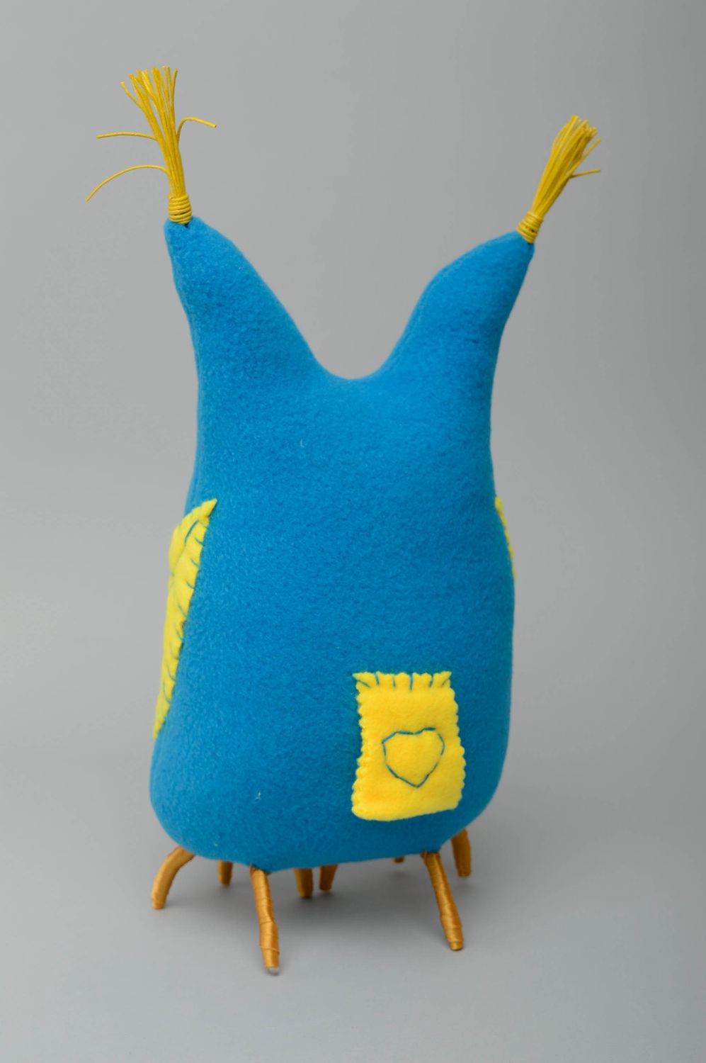 Дизайнерская игрушка из флиса в виде совы фото 4