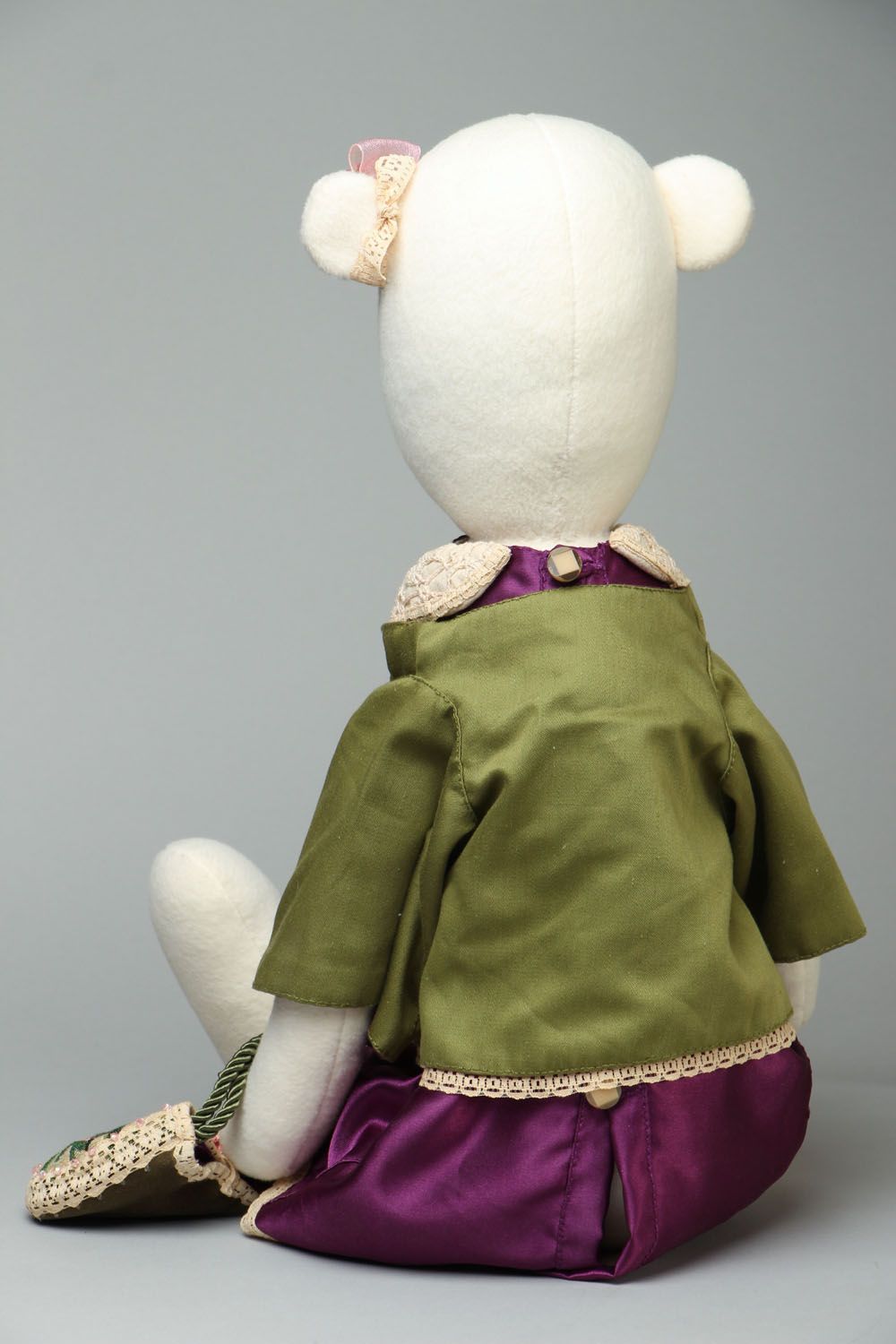 Handgemachtes Kuscheltier Bär foto 3