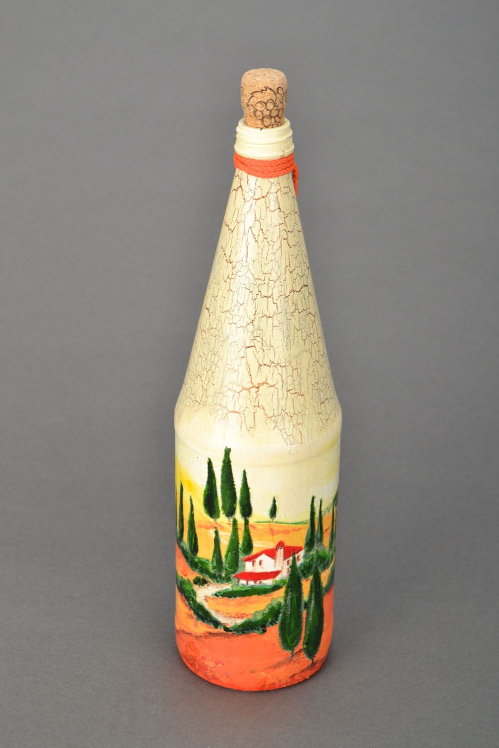 Decorative bottle with decoupage photo 3