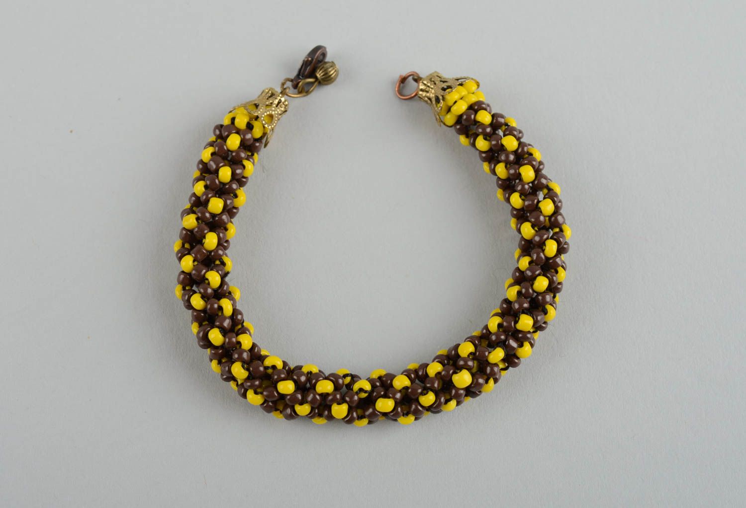 Bracelet perles de rocaille Bijoux fait main Accessoire femme spirale mode photo 2
