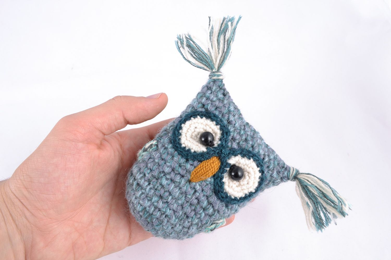 Handmade crochet toy owl photo 2