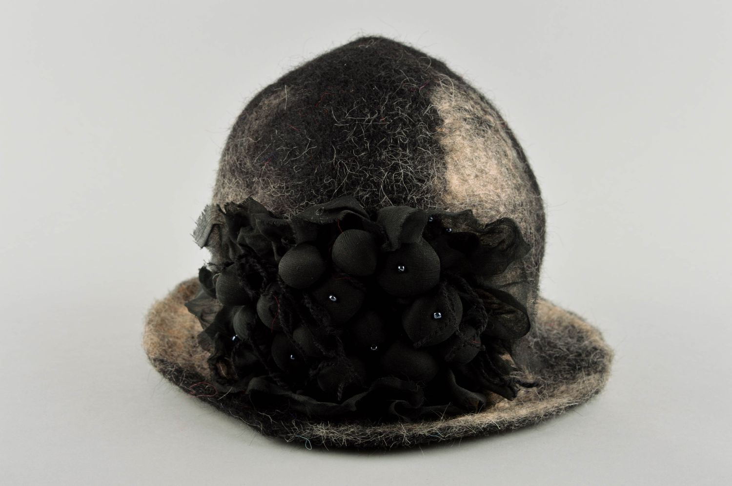 Шляпа с полями ручной работы модная шляпка женский головной убор дамская шляпка фото 5