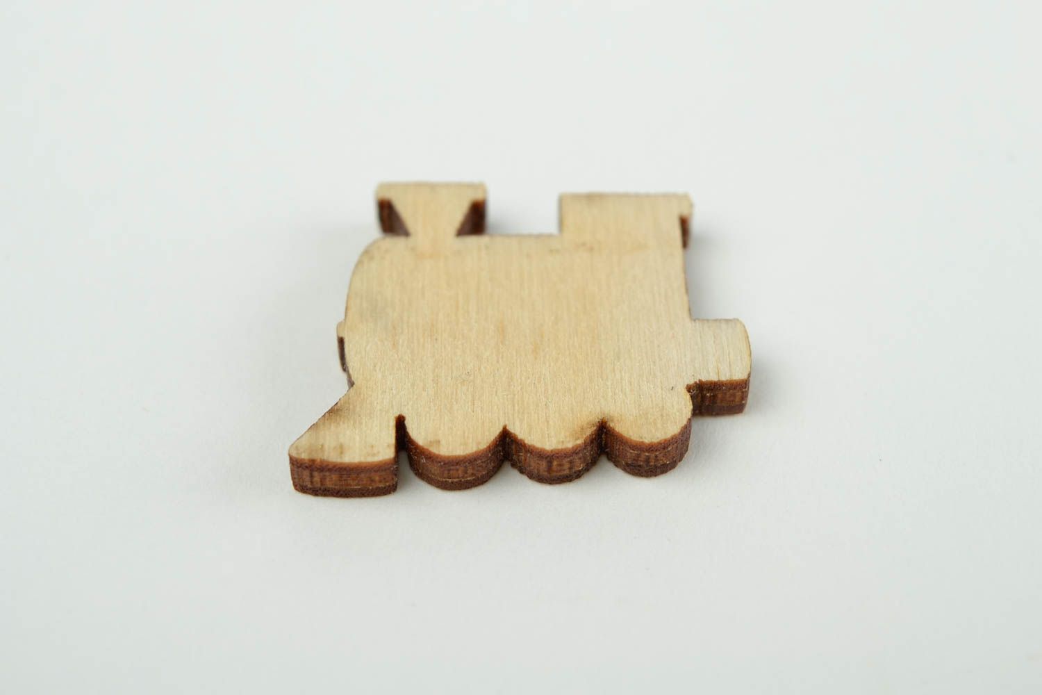 Handgemachte Miniatur Figur Dampfzug Holz Figur Holzrohling zum Bemalen foto 5