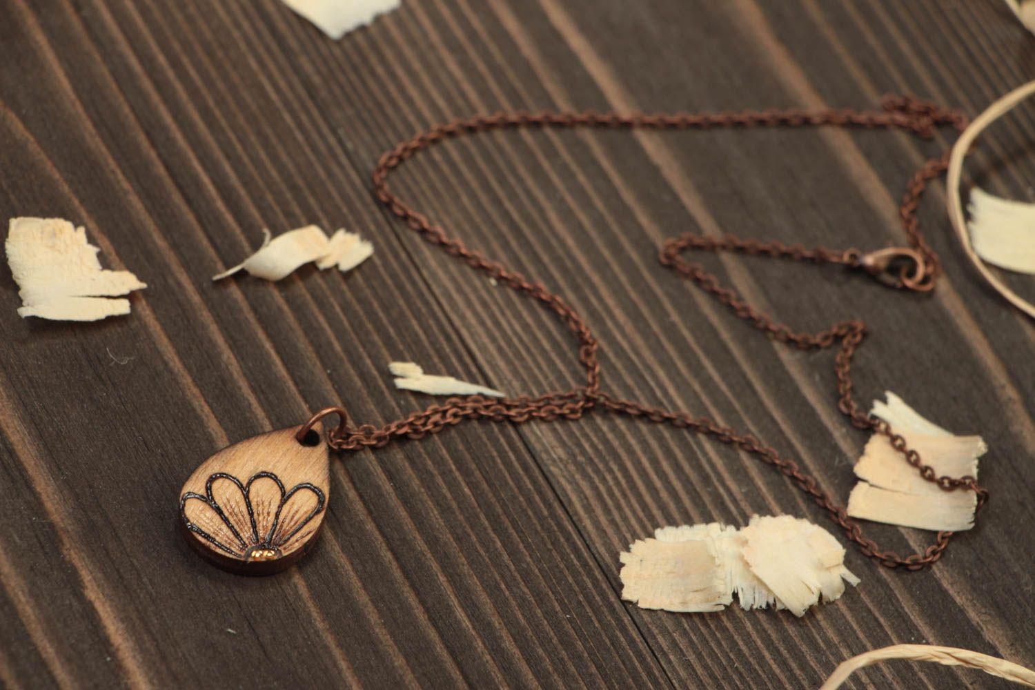 Homemade jewelry pendant necklace wooden jewelry designer accessories cool gifts photo 1