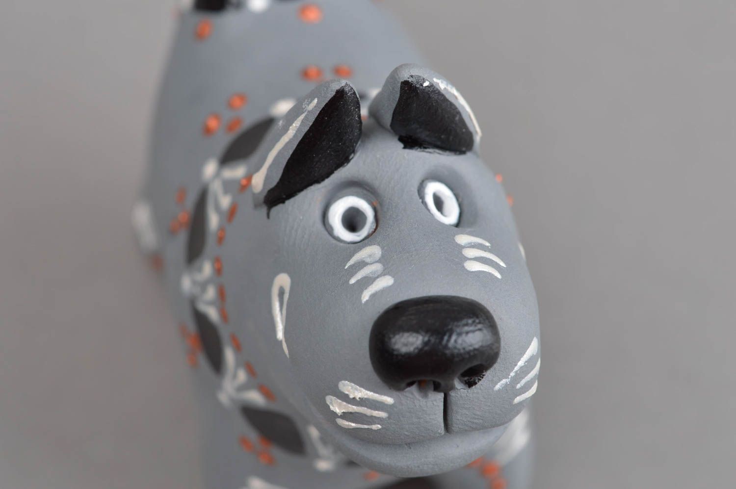 Свистулька из глины керамическая свистулька глиняная игрушка собачка красивая фото 5