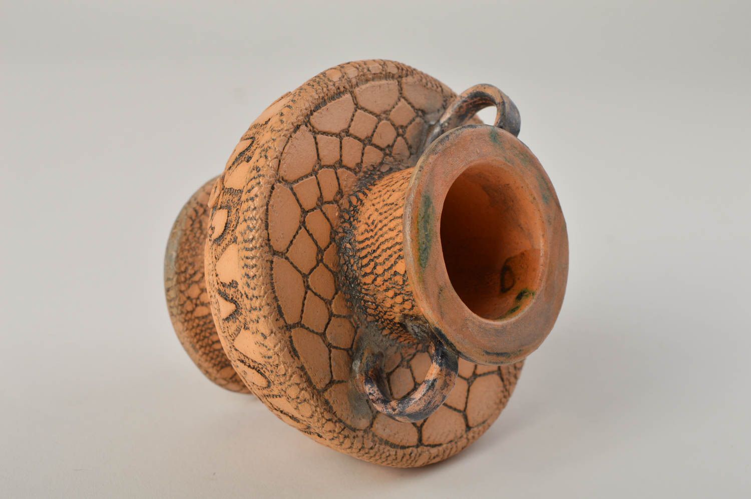 4 inches Roman-style amphora vase handmade home décor 0,6 lb photo 4