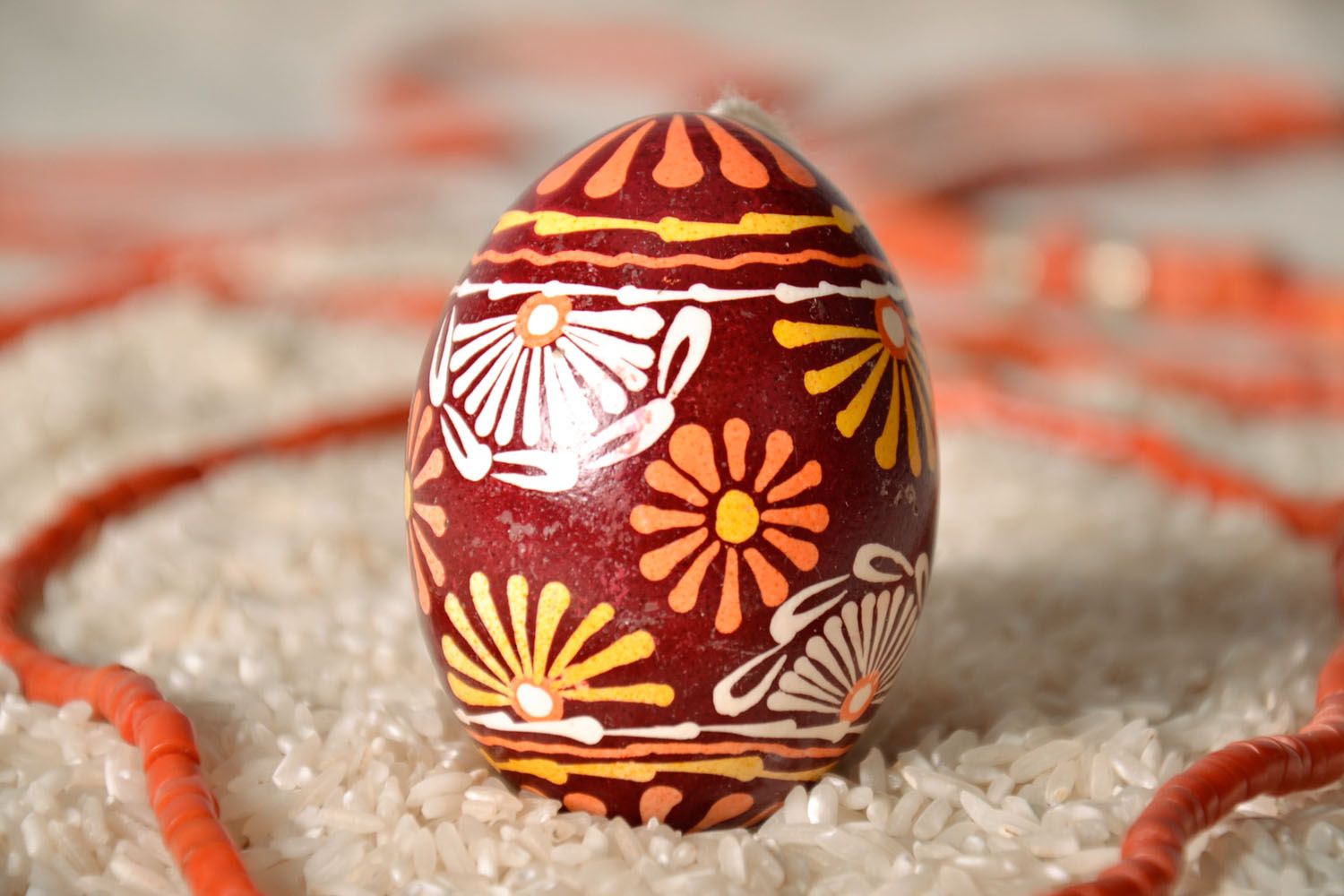 Easter egg made using Lemko painting technique photo 1