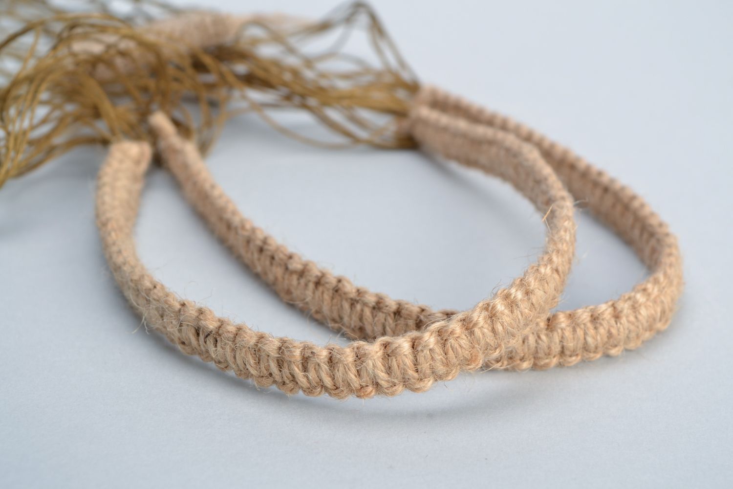 Linen string market bag photo 3