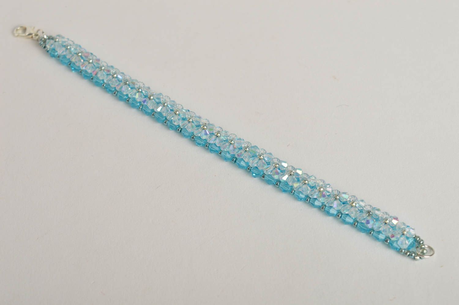 Blue handmade beaded bracelet costume jewelry designs accessories for girls  photo 3